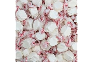 Vanilla Salt Water Taffy - Individually Wrapped Assorted Flavors - Old Fashion Saltwater Taffy Candy Bulk, by Queen City Candy Cave (1 Pound)