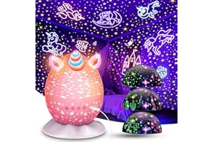 1-9 Year Old Girl Gifts,Chardfun Unicorn Night Light 3 Films Unicorn Toys for Girls Age 1 2 3 4 5 Party Centerpieces for Tabl