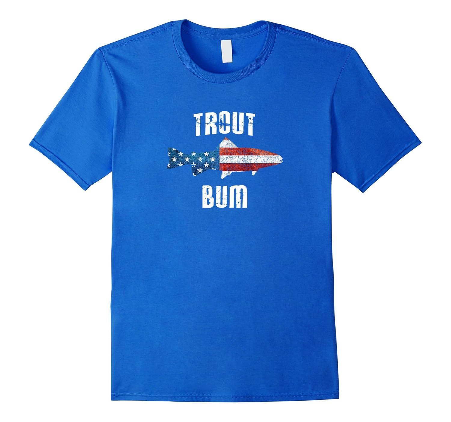 Trout Bum Tshirt American flag Tenkara Trout Outline GiftCL Colamaga