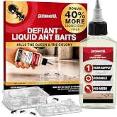 Catchmaster Defiant Liquid Ant Baits &amp; Killer, Sugar Ant Traps Indoor | Kills The Queen And Colony, Liquid Ant Bait 1-Year Supply, No Mess Precision Bottle, Reusable Traps, Made In USA