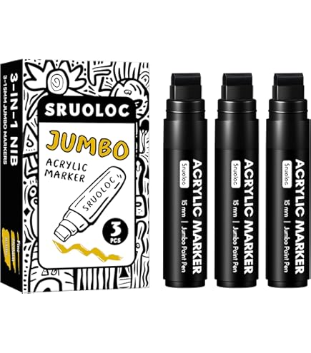 Amazon.com : Mr. Pen- Jumbo Permanent Markers, 4 Pack, Black