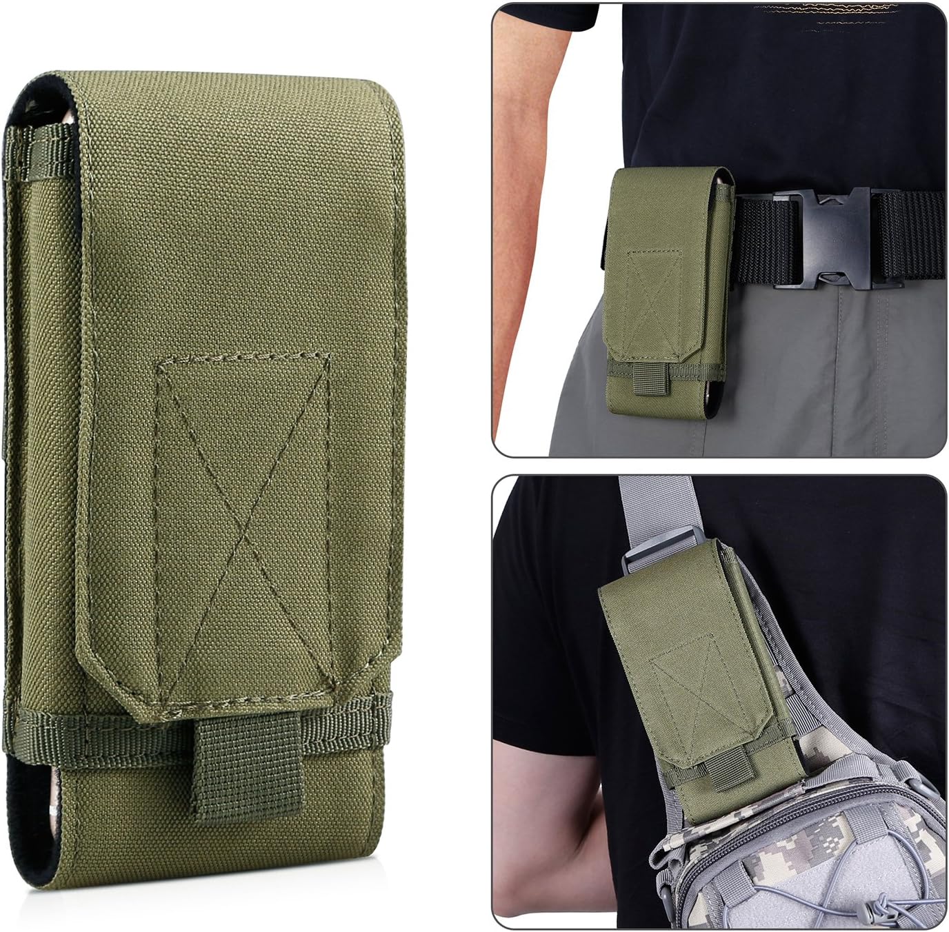 Everwell Waterproof Tactical Bag Molle Waist Belt Outdoor Military Mobile Phone Bag Pouch Cover Case 1000D