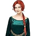ALLAURA Red Fiona Wig - Ultra-long Fiery Red Braid, Perfect for Cosplay & Halloween Parties