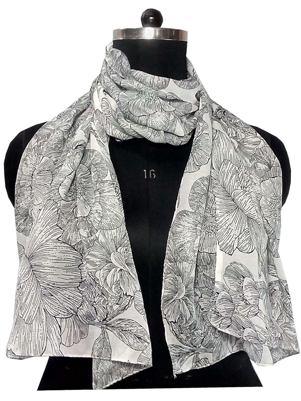 anuze fashions new design grey floral print scarf for women's and girl's