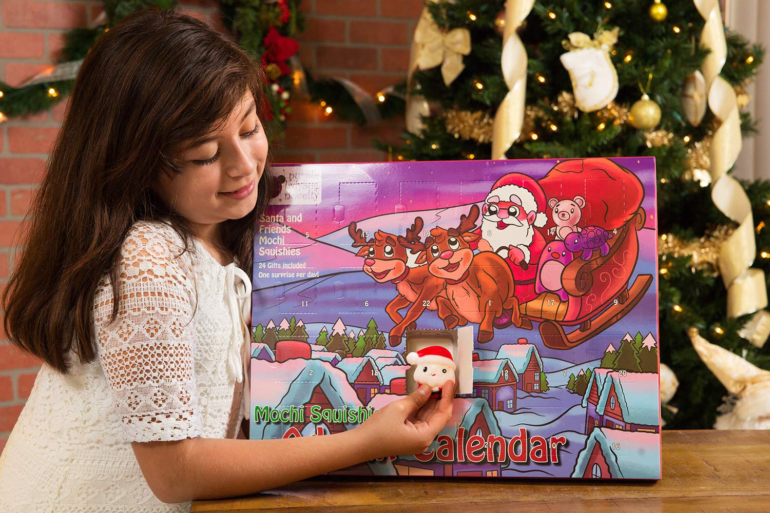 Mochi Squishy Kids Advent Calendar With 24 Different Cute Mochi 
