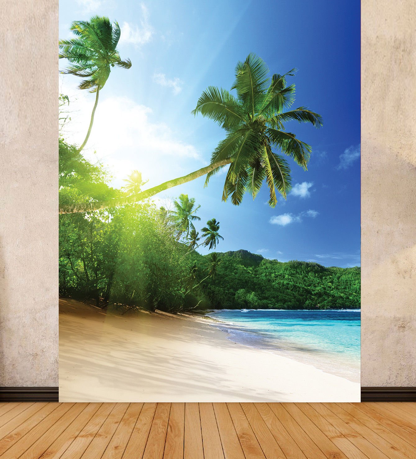 Chicbanners HAWAII HAWAIIAN TROPICAL BEACH V2 BACKDROP SCENE SETTER LARGE PRINT BACKGROUND BACKDROP LARGE PRINT 1.5m x 2m MAKES IMPACT