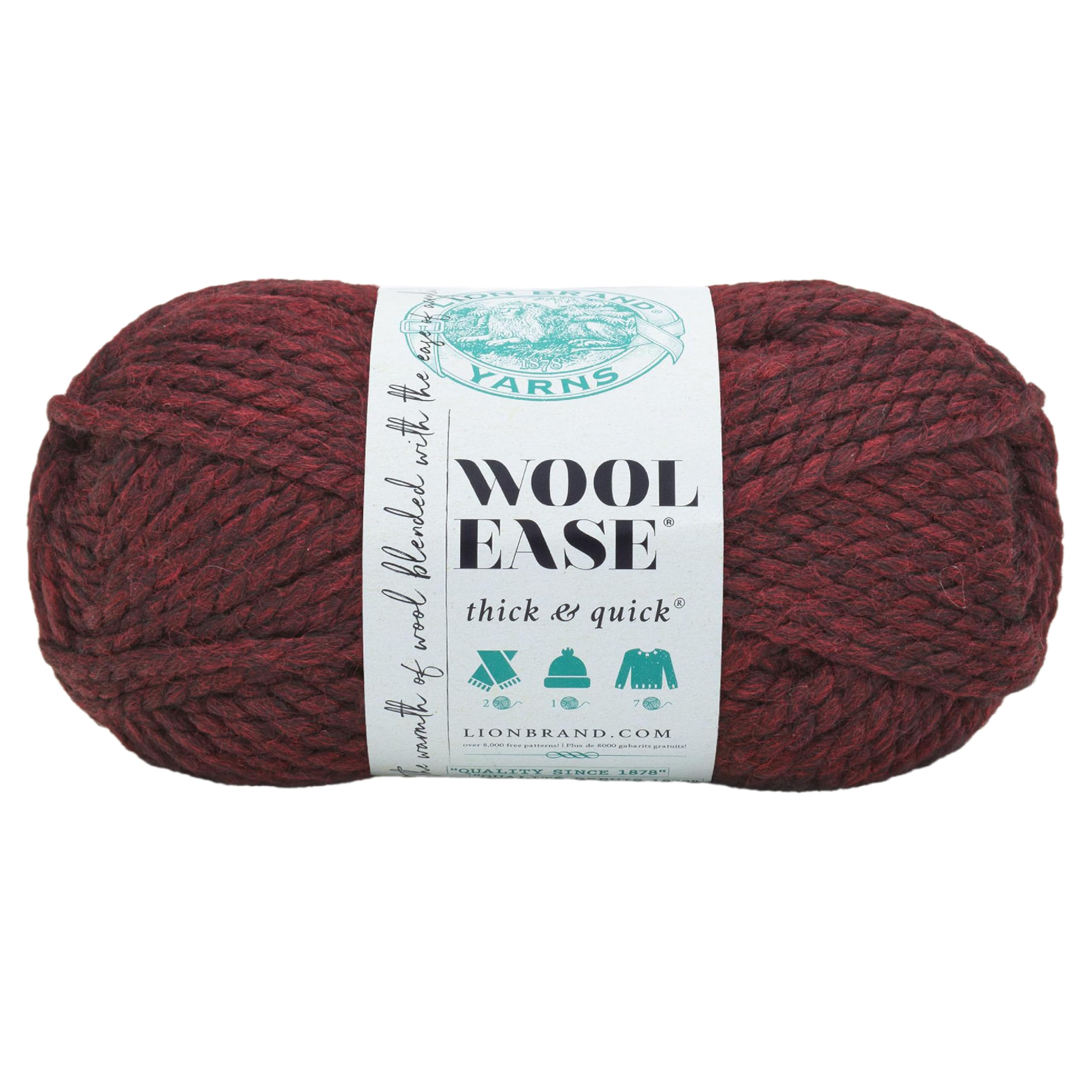 Lion Brand Yarn Company 1-Piece Wool-Ease Thick and Quick, Claret — image 1