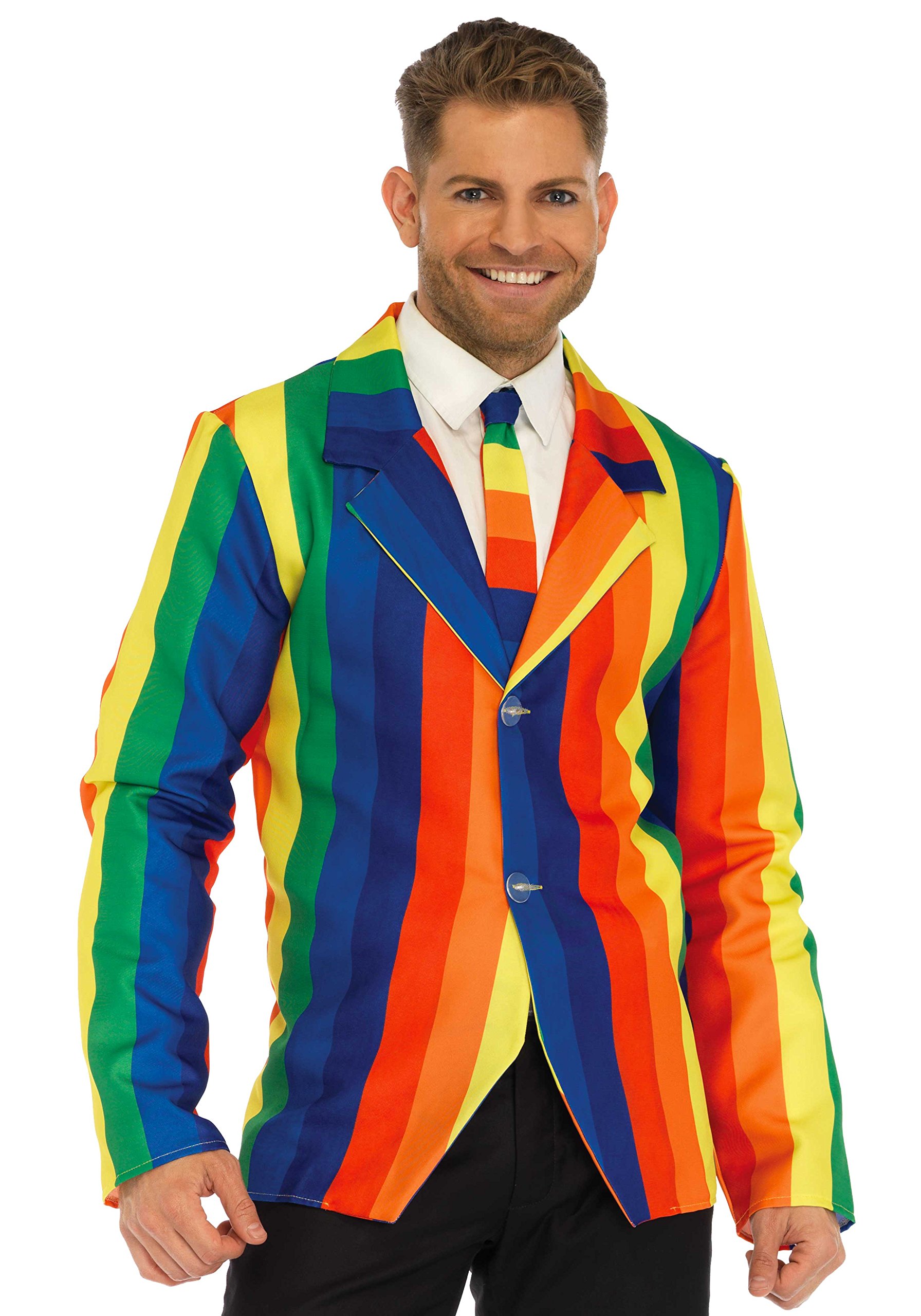 Leg Avenue Rainbow Clown Suit Men's Costumes, Large