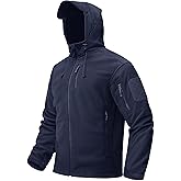 TACVASEN Men's Tactical Fleece Jacket Heavyweight Military Hoodie with 6 Pockets Winter Warm Coats Windproof Outdoor