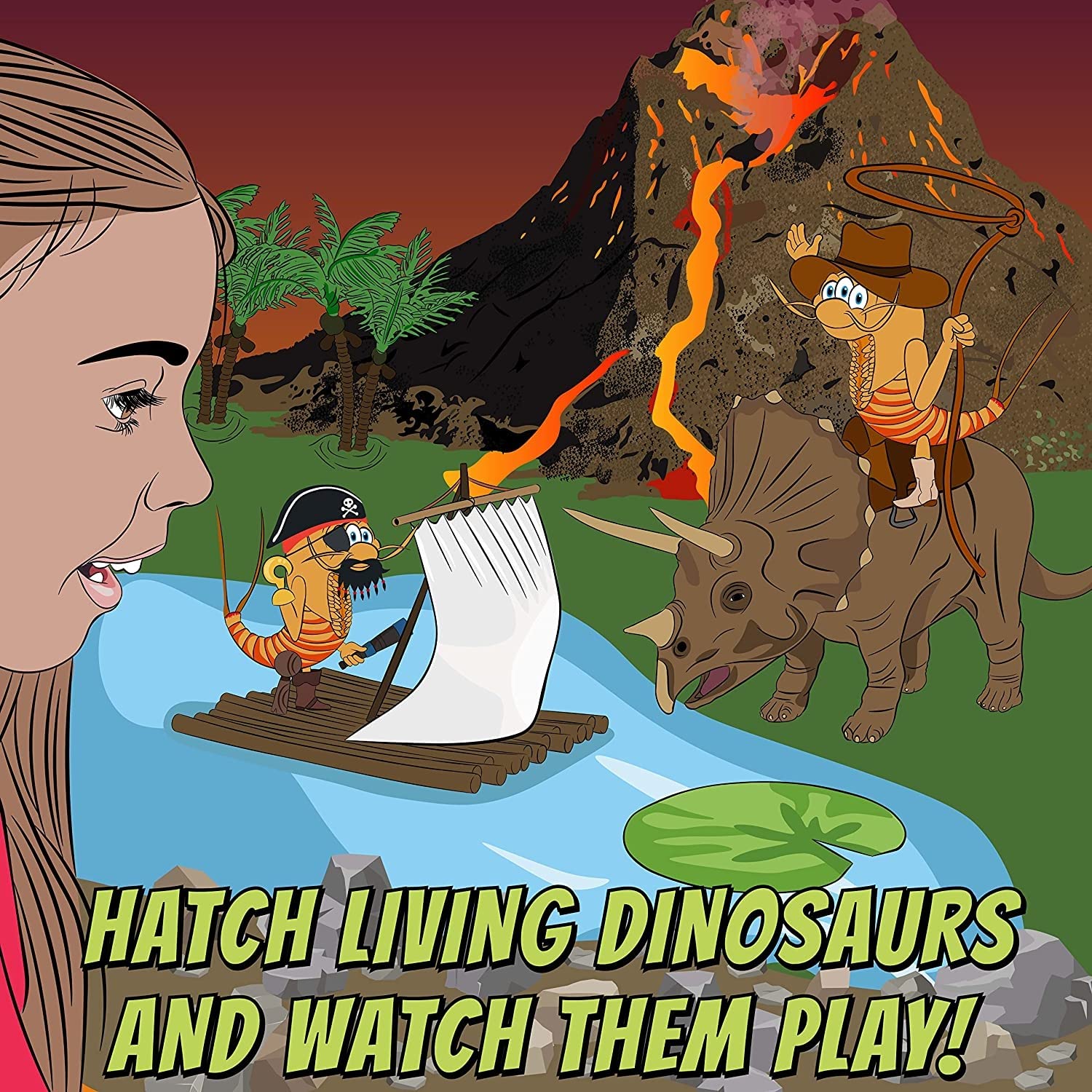 Triops Kit, Contains Eggs, Aquarium, Food, Instructions and Helpful Hints to Hatch and Grow Your Own Prehistoric Creatures, Fun Educational Toy for Kids