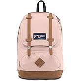 JanSport Cortlandt Laptop Backpack, Misty Rose, 15” Laptop Sleeve-Synthetic Leather Shoulder Computer Bag with Large Compartment, Padded Straps-Book Rucksack for Men, Women