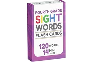 THE BAMBINO TREE Sight Words Flash Cards 4th Grade - 120 High Frequency Words from Dolch's and Fry's Sight Word List for Ages 9-10 Years
