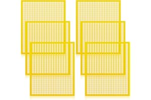 Yinkin 6 PCS Plastic Queen Excluder Queen Bee Excluder Bee Hive for Beekeeping and Separating Queen Bees from Honey (Yellow,10 Frame)