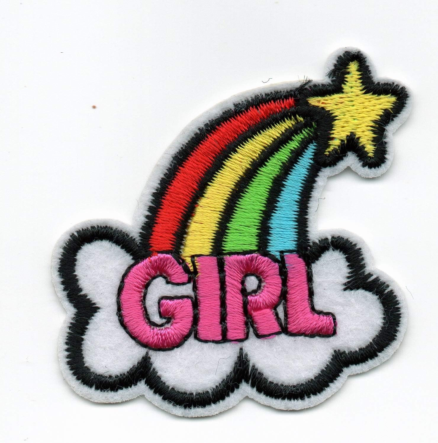 Patch Rainbow Girl Star Cloth America Emblem Pillow Flag Brite Candy Ribon Decal Dash Dress Fish Design Suit Hair Kingdom Kite Magic Sock Badge Applique Jacket Logo War Motif Iron Sew On Bestdealhere