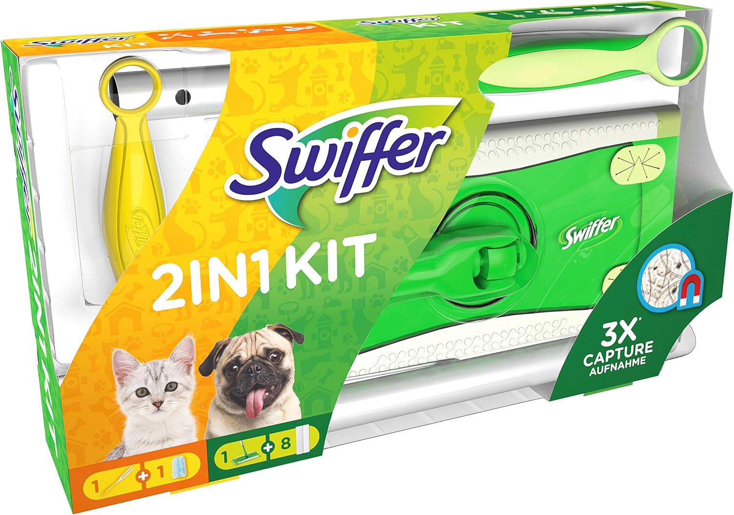 Swiffer Limited Edition Set (1 Floor Mop Plus 8 Basic Dusters Plus 1 Dust Magnet Plus 1 Cloth), White - Image 3