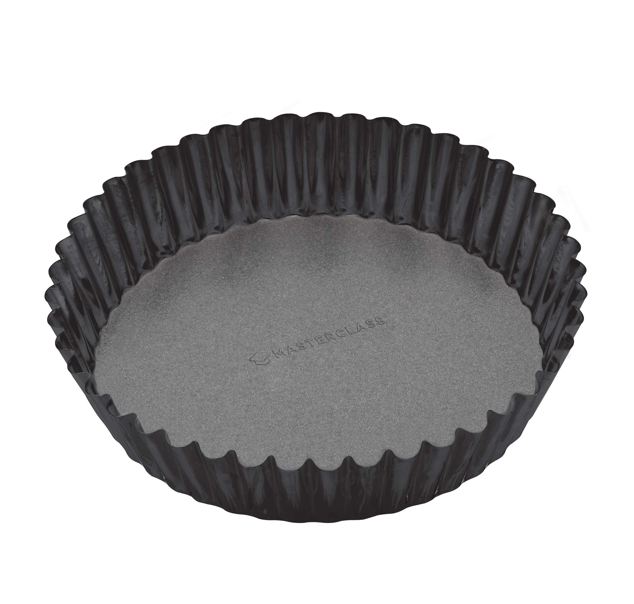 MasterClass Extra Deep Tart Tin with Loose Bottom and PTFE, PFOA and BPA Free Non Stick, Robust 1mm Carbon Steel, 25 x 5.5cm