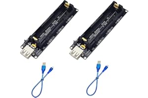 Yuuhseel 2PCS 1 Slot 1865O V3 Battery Holder Case Battery Shield Charging Module with USB to MicroUSB Charging Cable