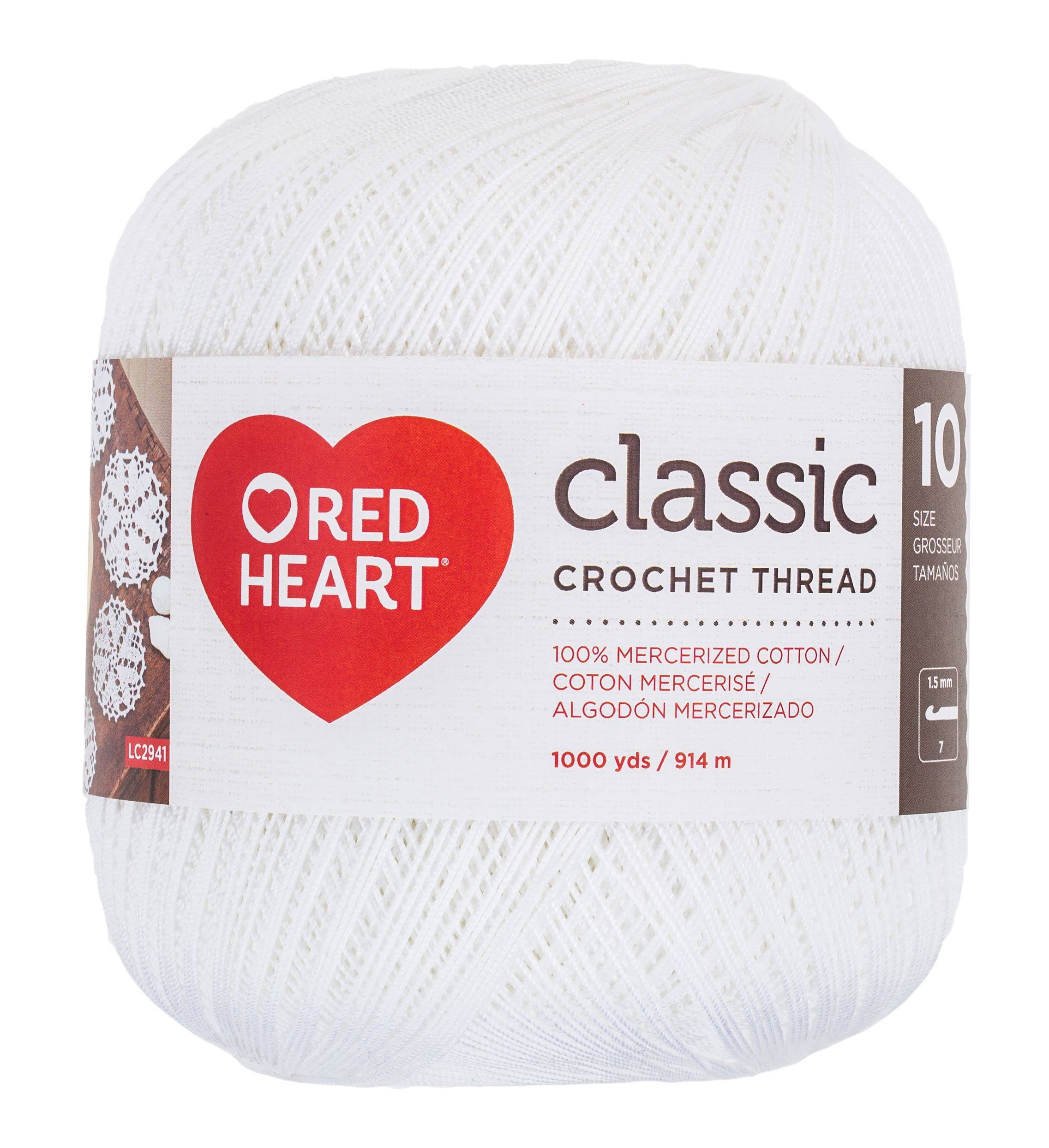 Red Heart Crochet Thread White 1 Pack of Crochet