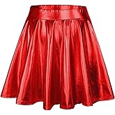 American Trends Womens Mini Skirt Pleated Flared Skater Skirt Metallic Skirt Athletic Tennis Skirt