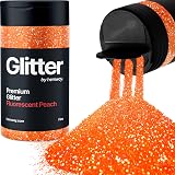 Hemway Fluorescent Peach Orange Glitter Shaker 130g Fine Pigment