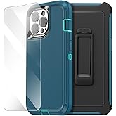 AICase Belt-Clip Holster Case for iPhone 14 Pro Max Case (6.7")with Glass Protector,Heavy Duty Drop Protection Full Body Rugged Shockproof/DustProof Military Grade Tough Durable for iPhone 14 Pro Max