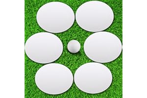 RoundFunny 6 Pcs Golf Putting Target Hole Cup Bulk Golf Goal Circles Putt Disk Green Accessories for Golfers Putting Training Indoors Practice Outdoors Aid