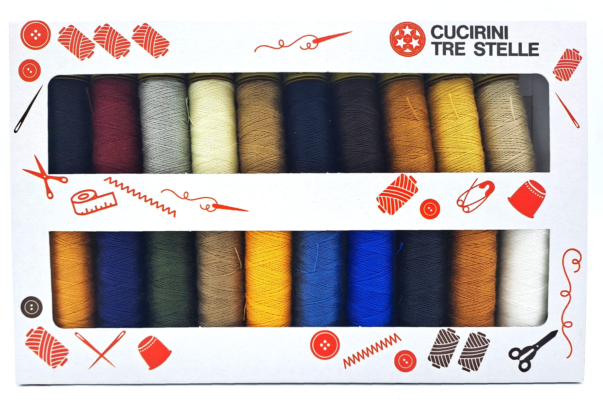 Three-star gold brand sewing thread (SET (50m) jeans thread, 20x)