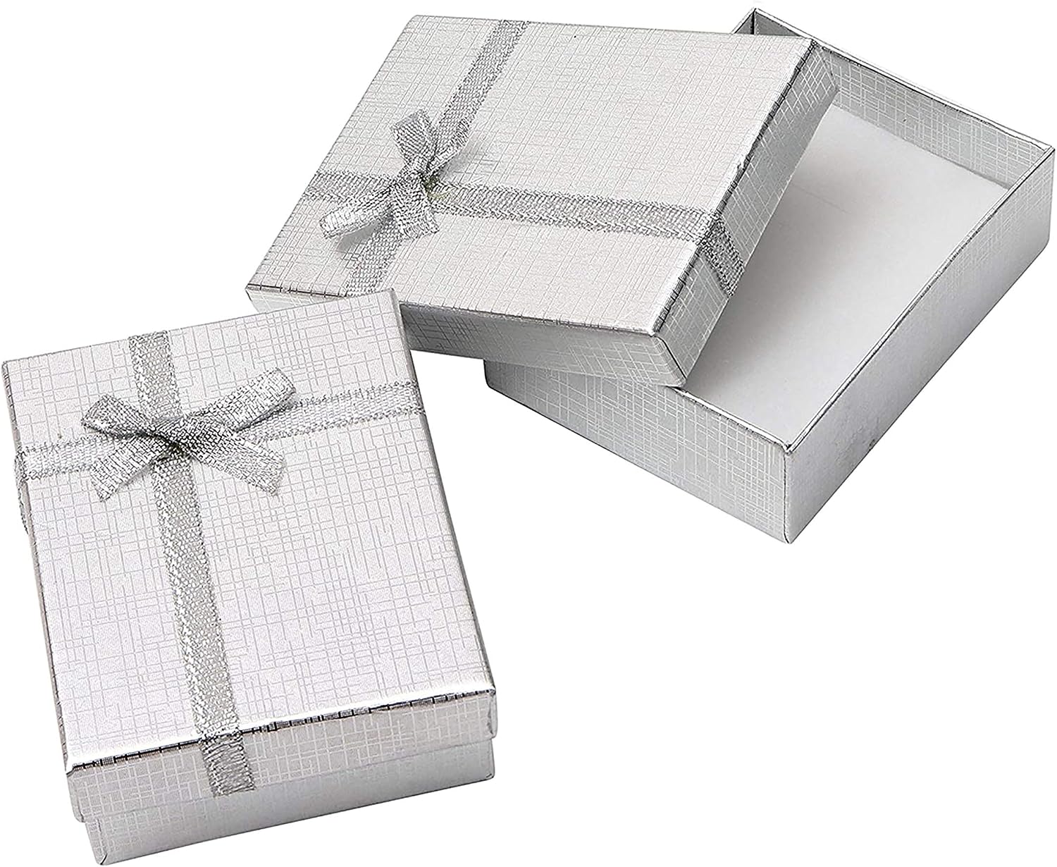 Set Regalo Di Gioielli 2 Pezzi – Scatola 10x10x2 Cm E Sacchettino Coordinati, In Cartone Con Spugna Nera, Rosa E Nero
