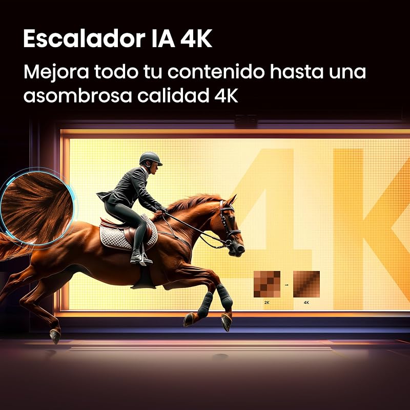 50E7S - Hi-QLED Smart TV 50 Pulgadas, Hi-QLED Color, Dolby Vision.Atmos, Escalador IA 4K, Smooth Motion IA, Modo Juego Plus, Dolby Vision IQ, HDR10+Adaptive