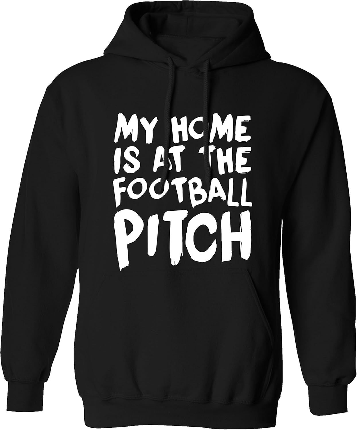 My home is at the football pitch hoodie | XS up to 2XL | Flox Creative: Amazon.co.uk: Clothing
