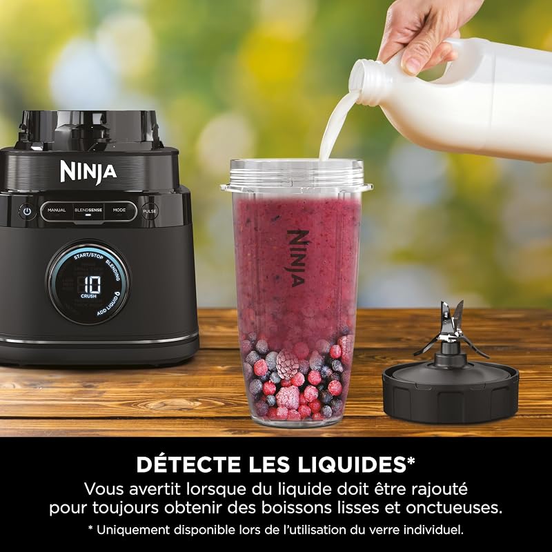 Detect Power Blender Processor Pro 3-en-1, mixeur 1200W, Noir