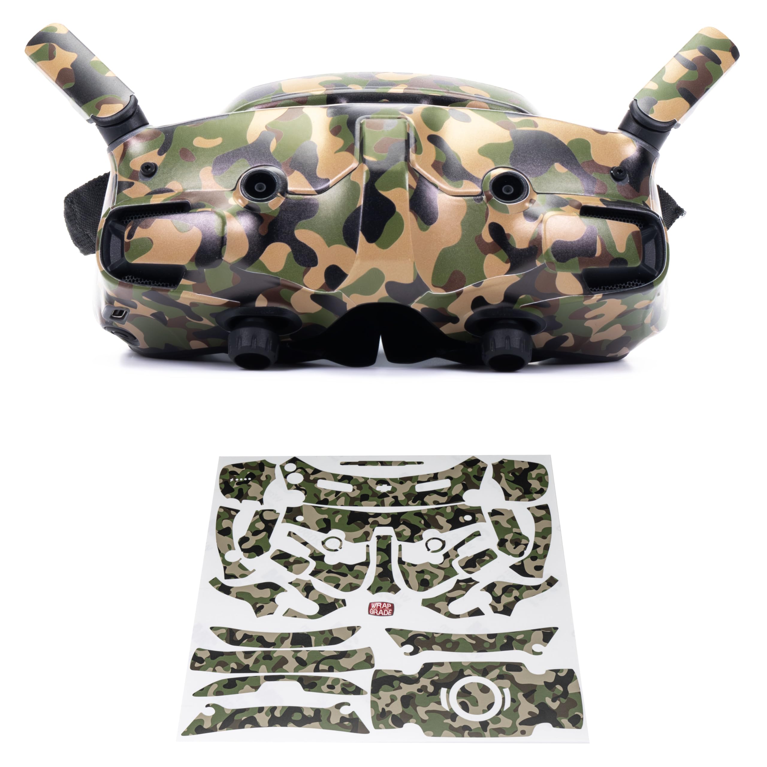 WRAPGRADE Skin Stickers for DJI Goggles 3 (Woodland CAMO) — image 1