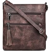 MASINTOR Crossbody Purses for Women, Multi Pocket Casual Crossbody Bag, Adjustable Strap Shoulder Bag with Tassel