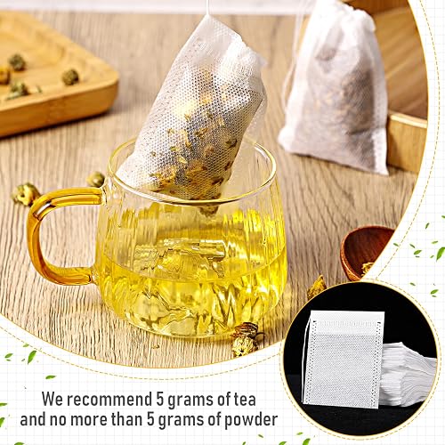 100pcs Disposable Tea Filter Bags With String - Pyramid Bags For Loose Leaf Tea & Herbs 4 thumbnail image