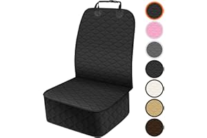 NECKORY Dog Car Seat Cover, Front Dog Car Seat Cover Nonslip Scratch-Proof Waterproof Pets Car Seat Covers SUV, Trucks, Sedans Car Seat Protector for Dogs - M, Black