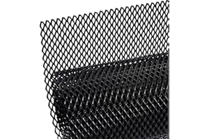 Car Grill Mesh, 40"x13" Trimmable Aluminum Alloy Automotive Grilles Mesh, Universal Black Vehicle Grill Mesh for Front Bumper