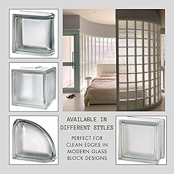 Seves Glass Block 6x6x3 Arctic Sharp Corner 90