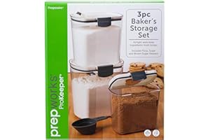 PREPWORKS ProKeeper 3 Piece Baker's Storage Set - Includes Flour, Sugar, and Brown Sugar Containers