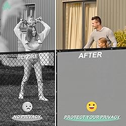 SunnyRoyal 8' x 48' Grey Privacy Fence Screen Heavy