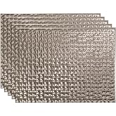 FAS&Auml;DE Terrain Decorative Vinyl 18in x 24in Backsplash Panel in Brushed Nickel (5 Pack)