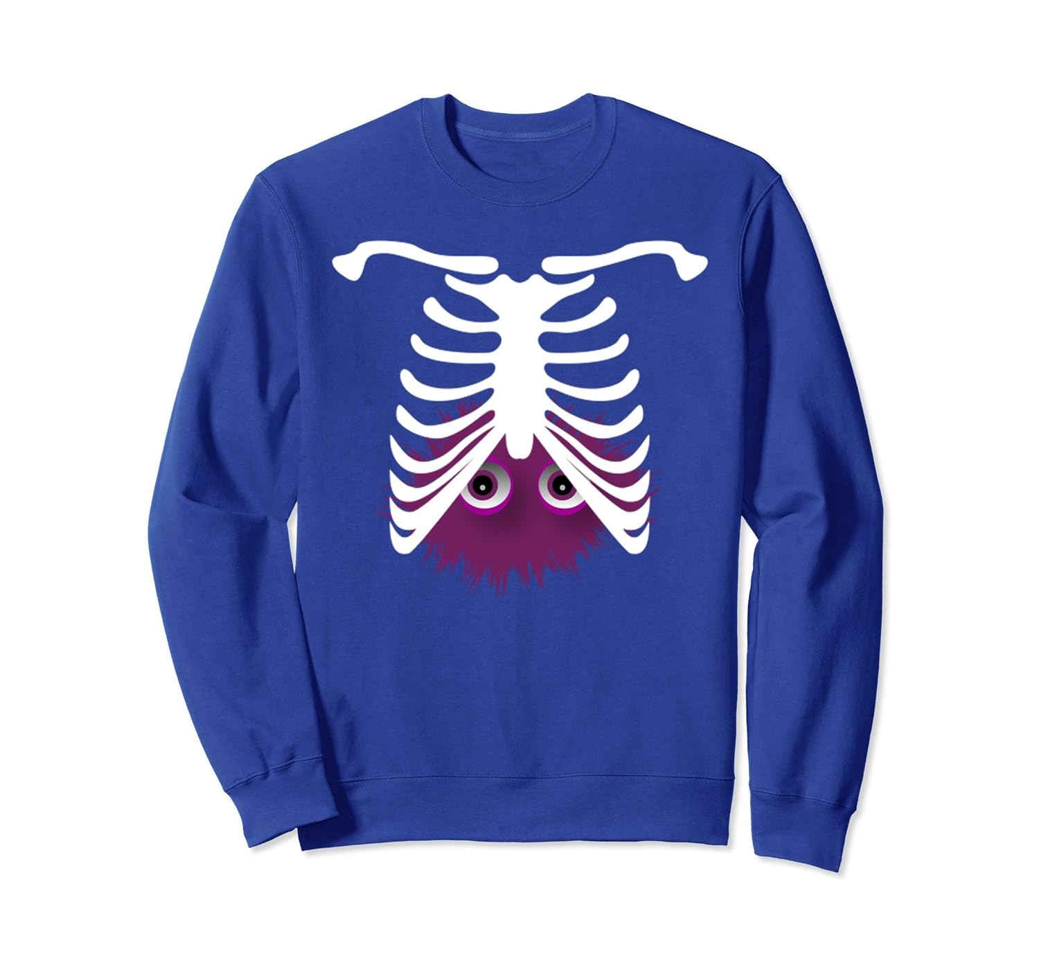 Creepy Halloween Monster X-Ray Adult Kids Costume sweatshirt-Rose