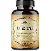 HERBALICIOUS Star Anise Supplement – Organic (Illicium verum) – 100 Capsules – 1000mg – No Fillers, No Preservatives – Immune & Antioxidant Support