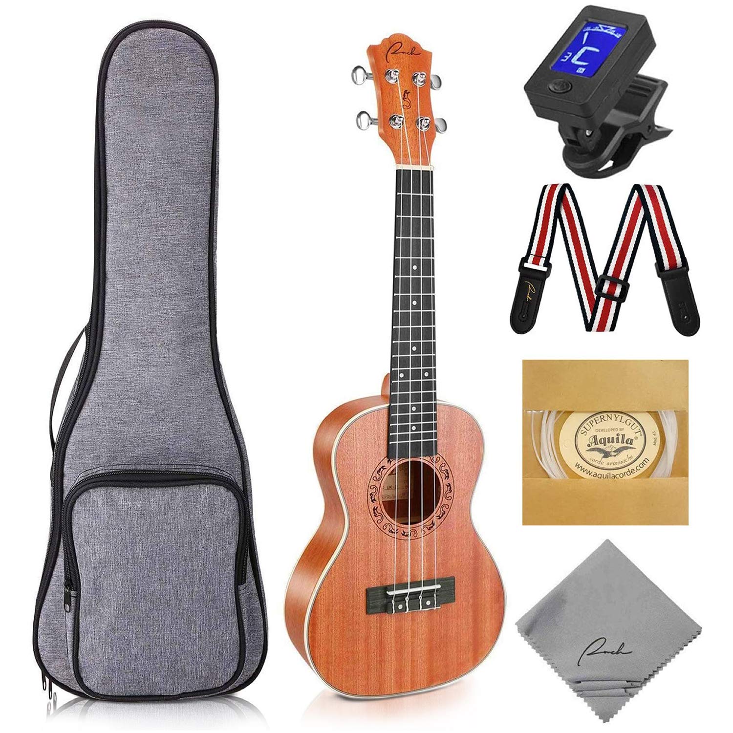 Ranch Concert Ukulele 23 inch Professional Learn to