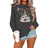AMWIPE Magical Kingdom Sweatshirt for Women Magic Castle Shirt Funny Family Vacation Graphic Casual Long Sleeve Tops