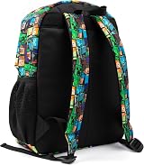Minecraft Kids Backpack Set Official Brand Rucksack Creeper Zombie Enderman view 2