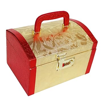 Classic Fashion Gold Color Womens Cosmetics Vanity Box