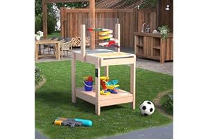 KidsBuddy Sensory Table for Toddlers,4-in-1 Wooden Toddler Sensory Table with 2 Storage Bins, Sand and Water Desk for Toddlers, Wooden Kids Activity Play Sand Desk for Drawing,Studying,Dining