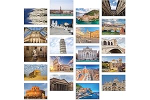 Dear Mapper Italy Vintage Landscape Postcards Pack 20pc/Set Postcards from Around the World Greeting Cards for Business World