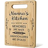 Nonna Gifts Cutting Board Chopping Board, Nonna Gifts from Grandkids, Gifts for Nonna Grandma, Grandma Kitchen Gifts, Grandma Birthday Gifts, Nonna's Kitchen Decorative Bamboo Cutting Board