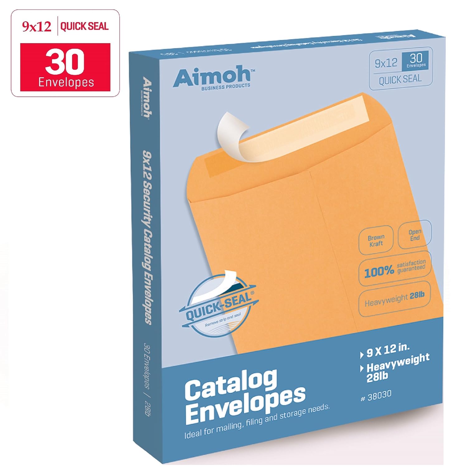 9 X 12 SelfSeal Brown Kraft Catalog Envelopes 28lb 30